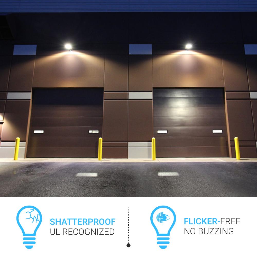 120W LED Wall Pack Light, 5700K Daylight White, Bronze Finish, 420W Equivalent, 15,194 Lumens, Forward Throw - Outdoor Security Lighting for Building Facades, Parking Lots & Warehouse Exteriors