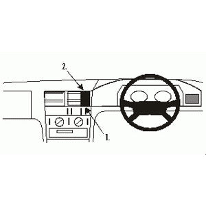 ClicOn No Holes Center Dash Mount for Mercedes Benz C Class (W202) 1993-1999 - Perfect for GPS, Phone Holders & Car Accessories - Secure & Easy Installation