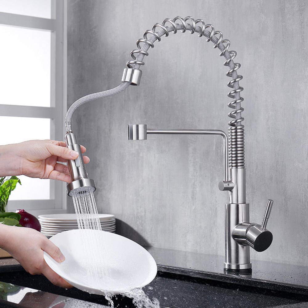 Smart Touch Sensor Kitchen Faucet with Pull-Out Spray - Brushed Nickel Finish for Modern Kitchens | Ideal for Cooking, Washing Dishes & Hands-Free Operation