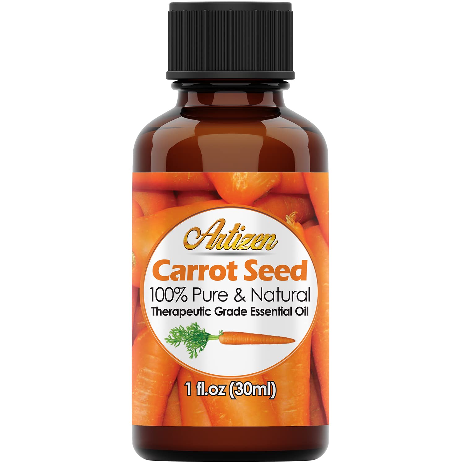 Artizen 30ml Pure Carrot Essential Oil - 1 Fluid Ounce for Aromatherapy, Skincare & Hair Care