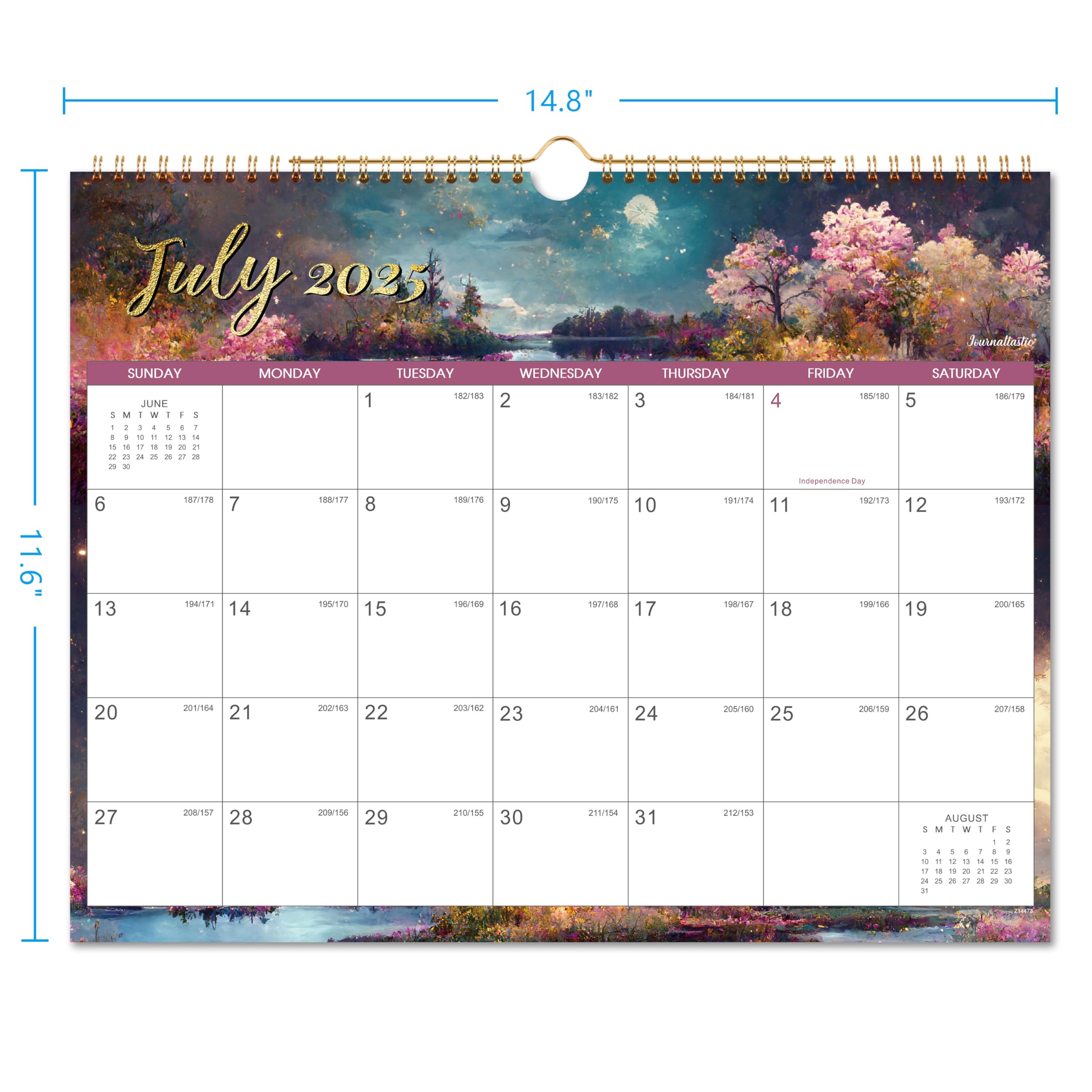 2025-2026 Wall Calendar | 18 Months (July 2025 - December 2026) | 15