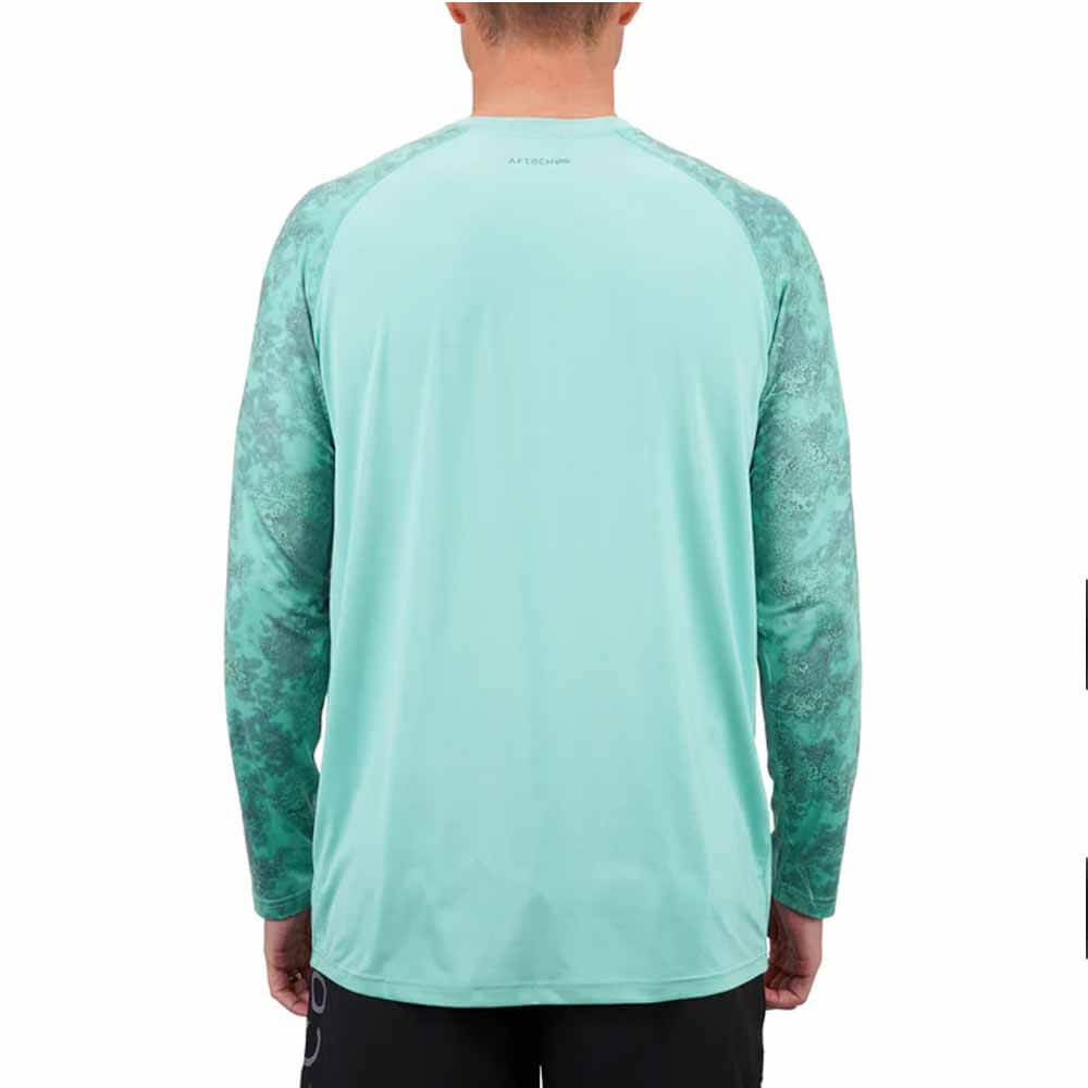 Aftco Ocean Wave Acid Camo Long Sleeve Performance Fishing Shirt - UV Protection & Quick Dry for Saltwater Fishing & Outdoor Adventures
