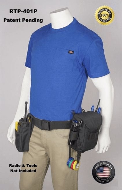 RTP 401P Professional Two-Way Radio Tool Pouch - Durable Nylon Belt Holder for Walkie Talkie & Accessories - Perfect for Construction, Security & Outdoor Work