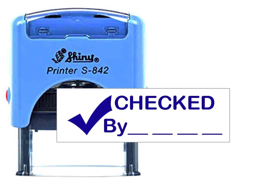 Personalized Shiny Printer S-842 Self-Inking Rubber Stamp - Easy Refill, Clear Crisp Impression (14x38mm) - Perfect for Office Documents, Certificates & Craft Projects
