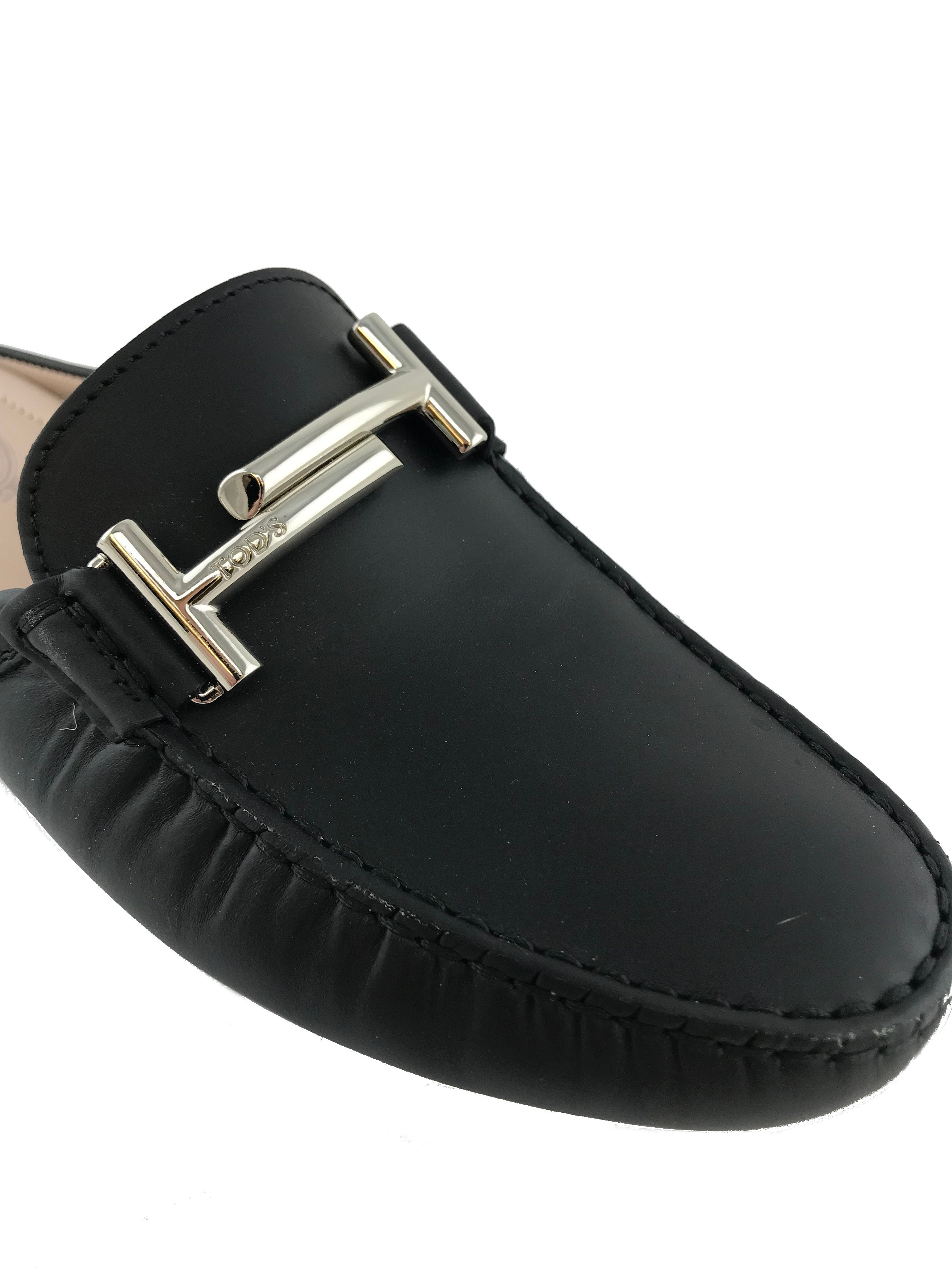 Tod's Gommino Leather Backless Driving Loafers for Women - Size 7 US | Comfortable Slip-On Shoes for Casual Wear, Driving & Travel