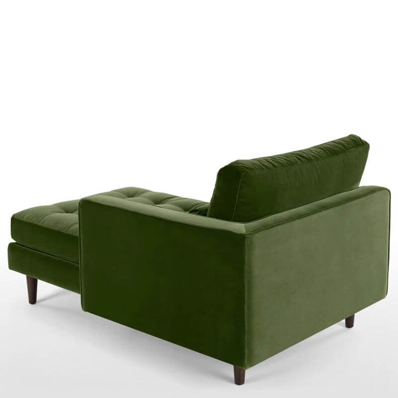 Lime Green Corner Chaise Lounge with 3 Pillows - Detachable Bedroom Sofa for Small Spaces | Perfect for Reading Nook, Guest Room Seating & Apartment Decor