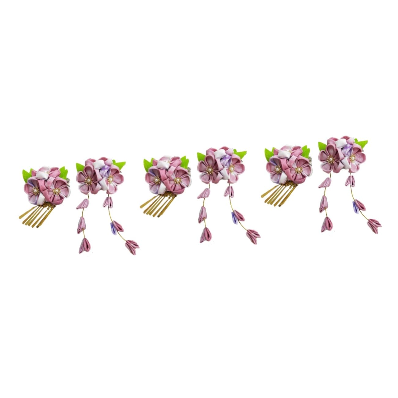 6 Pcs Women's Hair Clips - Floral Hair Accessories for Kimono & Hanfu Outfits | Hair Ties, Hairpins & Side Clips for Women & Kids | Perfect for New Year, Cosplay & Traditional Costume Events