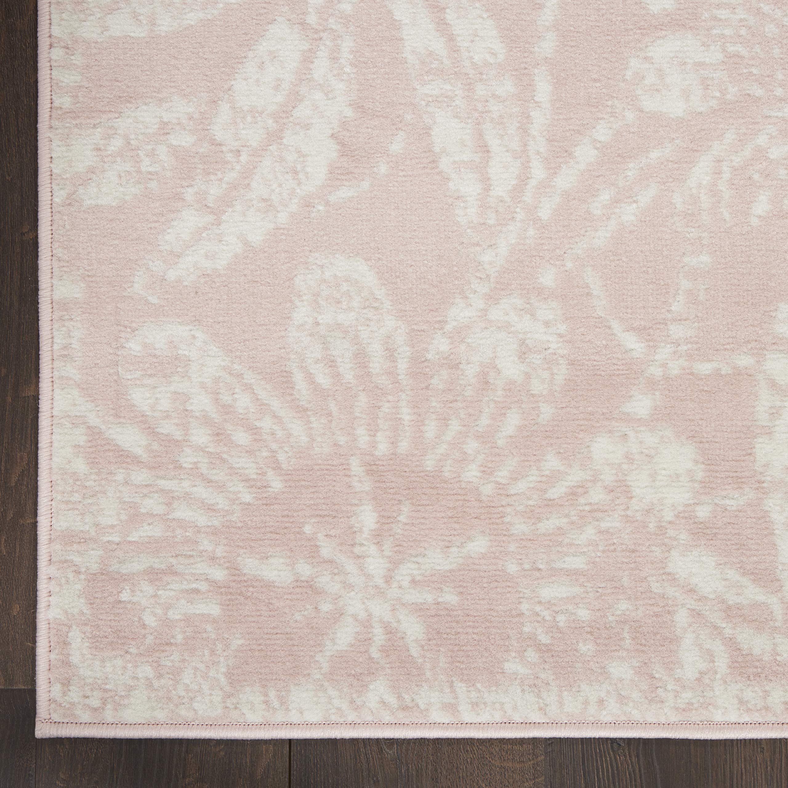 Nourison Whimsicle Floral Pink 8' x 10' Area Rug - Easy Clean, Non-Shedding, Stain Resistant for Bedroom, Living Room, Dining Room & Kitchen | Soft Comfort for Home Decor, Perfect for Family Gatherings & Cozy Nights