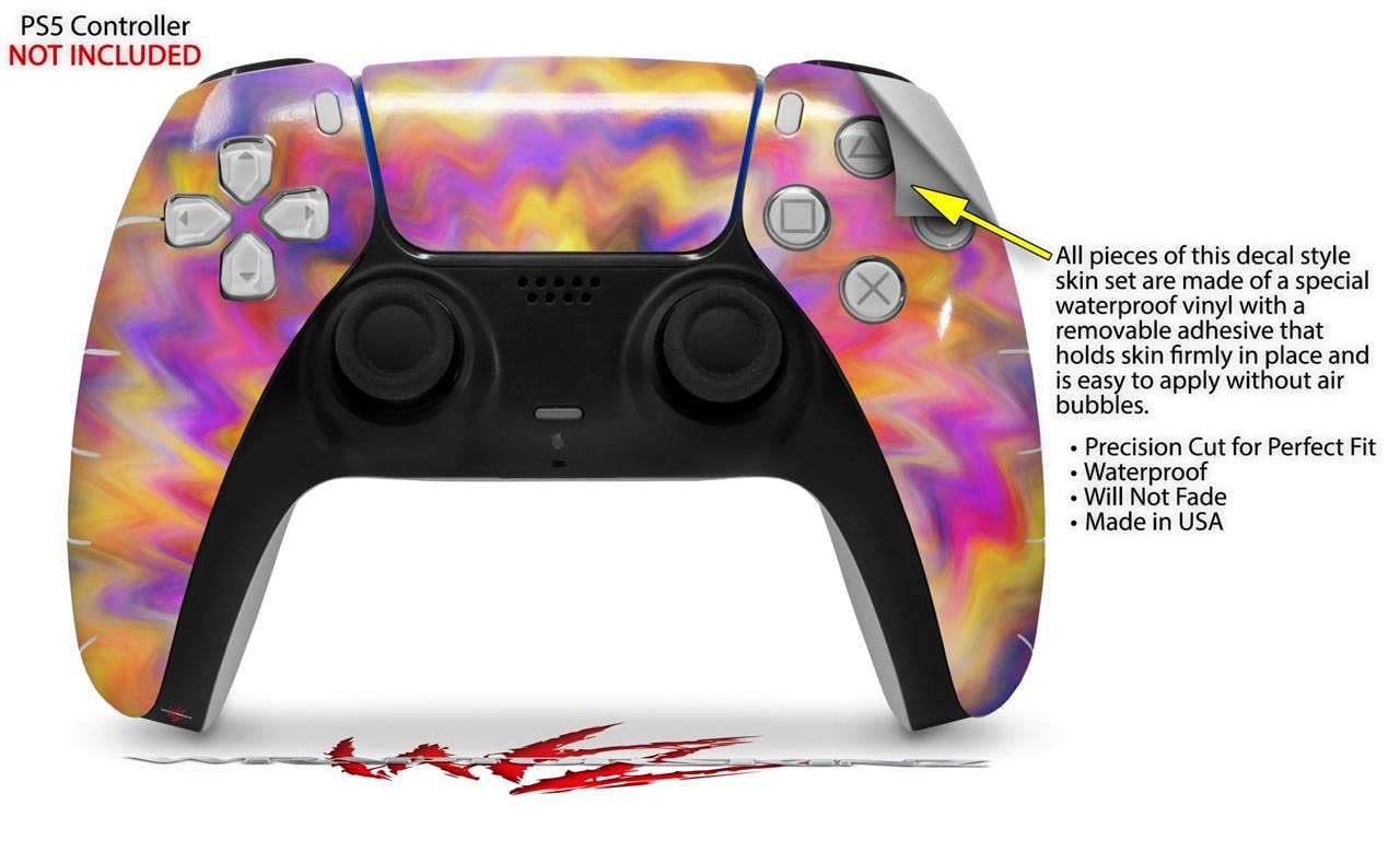 PS5 DualSense Controller Skin Wrap - Tie Dye Pastel Design for Gaming Protection