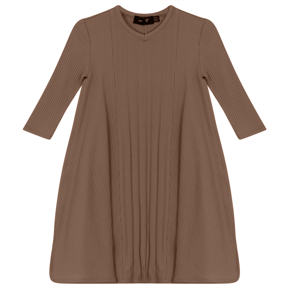 Stylish Wide & Narrow Rib Dress for Women - Perfect for Casual Outings, Office Wear & Special Occasions