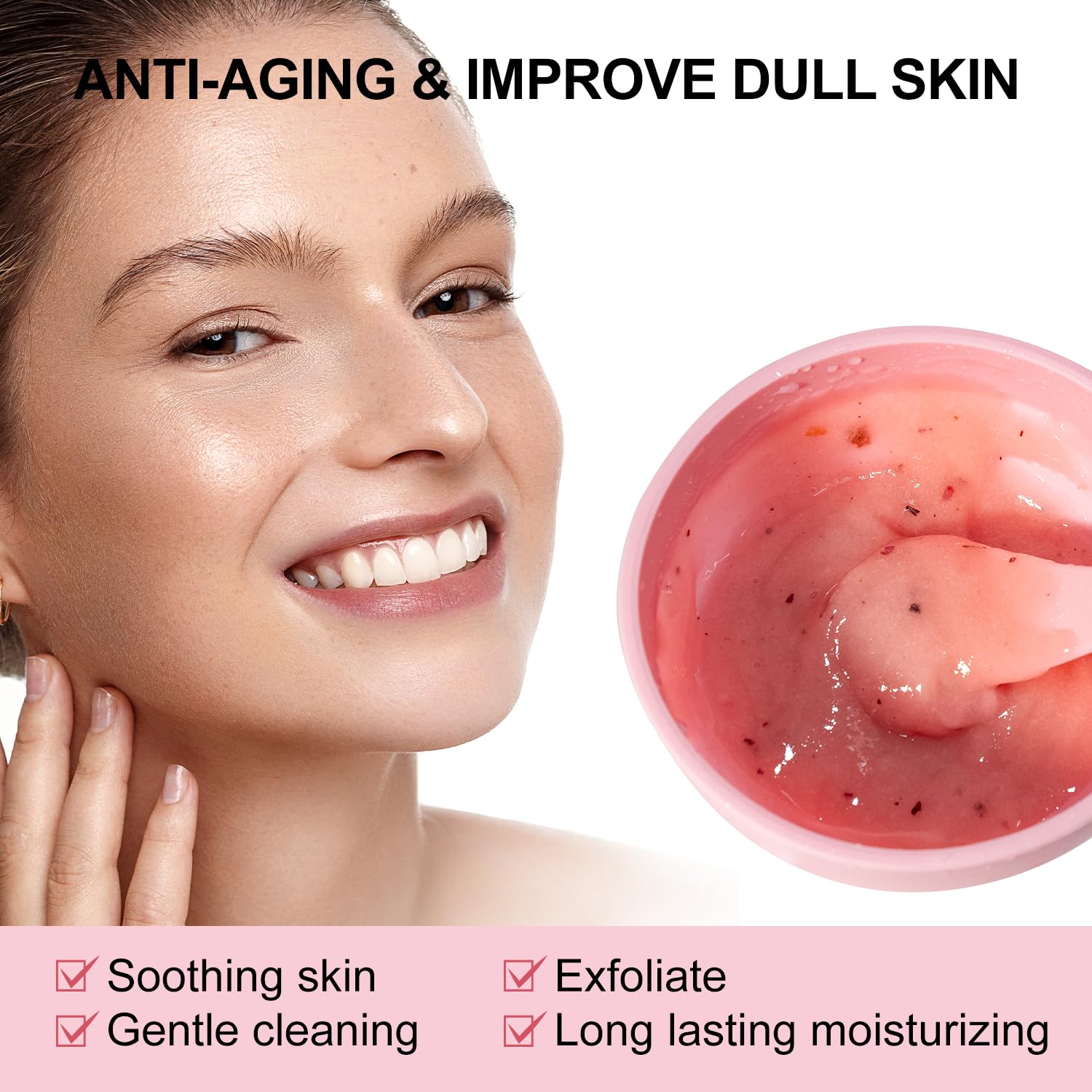 Bulgarian Rose Hydrogel Facial Mask - Professional Peel Off Jelly Mask for Smooth & Hydrated Skin | Rose Powder Face Mask for Home Spa & Skincare Routine | Perfect for Dry Skin Treatment & Relaxing Self-Care Nights