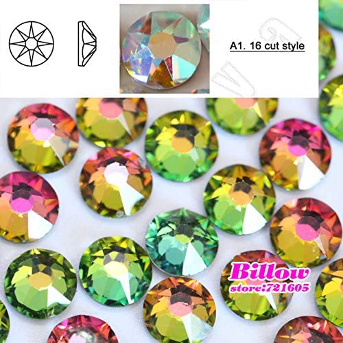 STORE99® 144pcs Hot Fix Rhinestones SS20 Crystal - 8 Big & 8 Small Facets Glue-on Gems for Wedding Dresses, Prom Gowns & DIY Crafts (Style B3090) - Perfect for Bridal Embellishments, Costume Design & Fashion Accessories