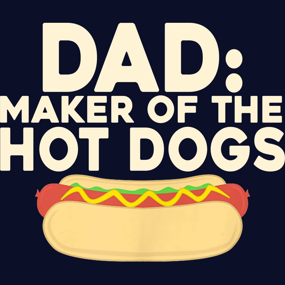 Design By Humans Junior's Dad Maker of The Hotdogs by MeowShop Graphic T-Shirt for Teens - Funny Cat Lover Apparel - Perfect for Casual Wear, School, and Gifts