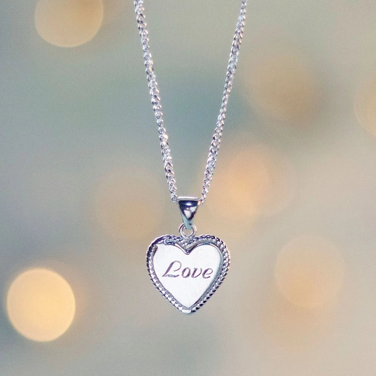 Personalized Engravable Heart Necklace for Women - Sterling Silver Pendant with Gift Box - Perfect for Anniversary, Valentine's Day & Mother's Day Gifts