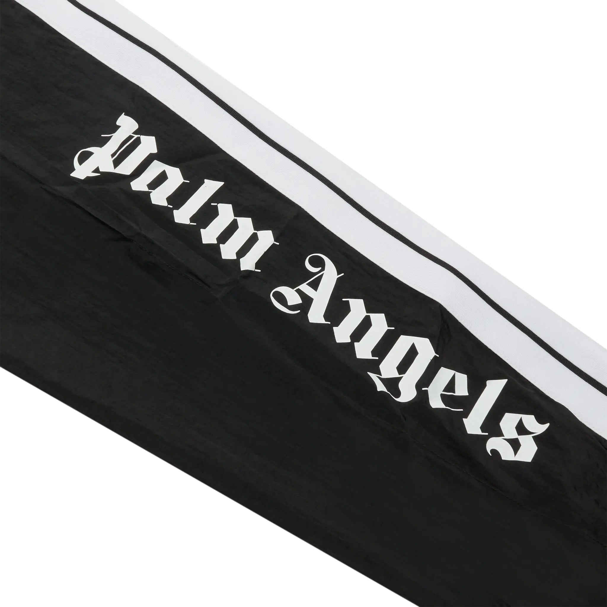 Vintage Palm Angels Nylon Track Pants with Side Logo - Black & White Streetwear for Men | Gym, Casual Wear & Urban Fashion