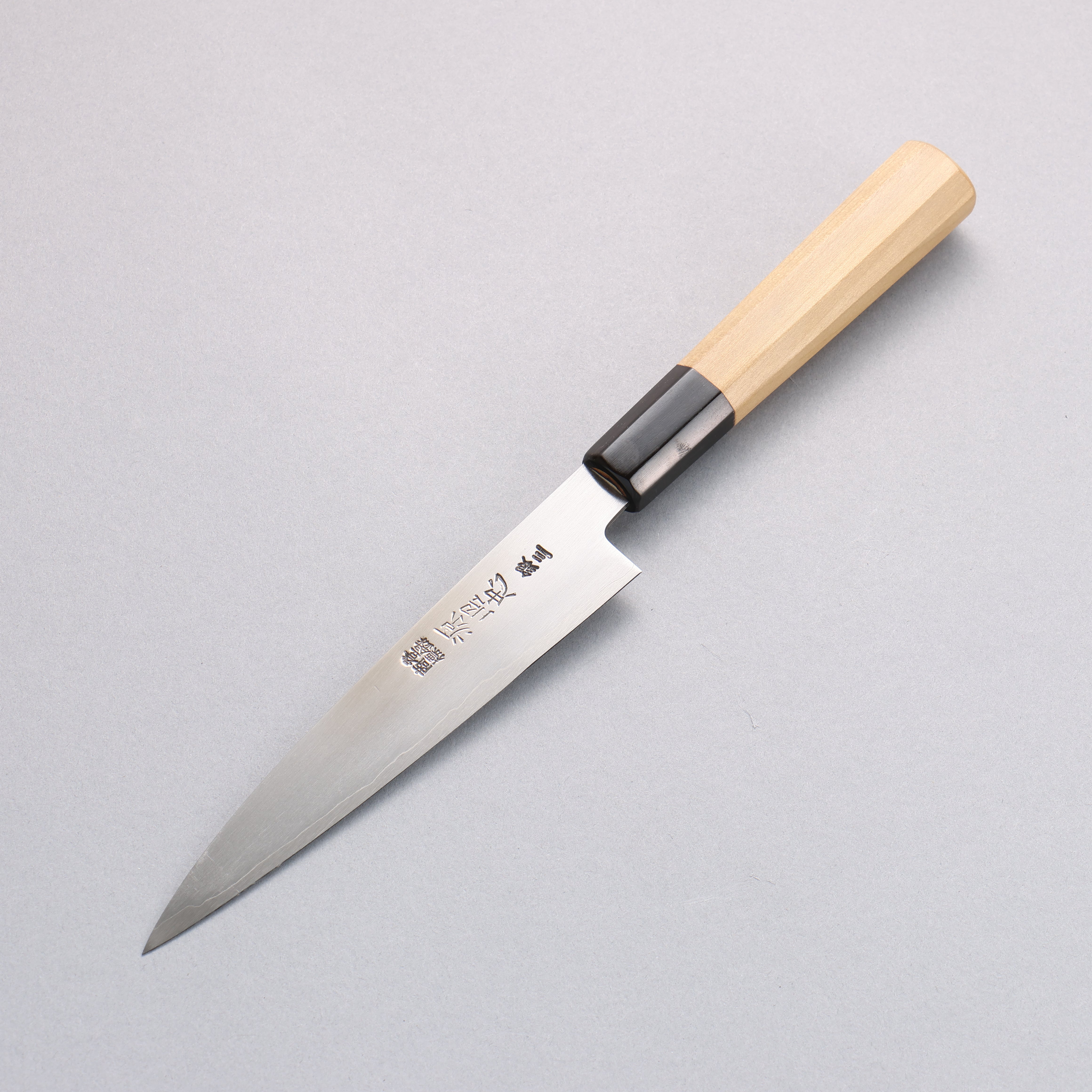 Minamoto Akitada 150mm Petty Utility Knife - Japanese Silver Steel No.3 Kasumitogi Blade with Magnolia Wood Handle - Perfect for Slicing, Peeling & Precision Kitchen Tasks