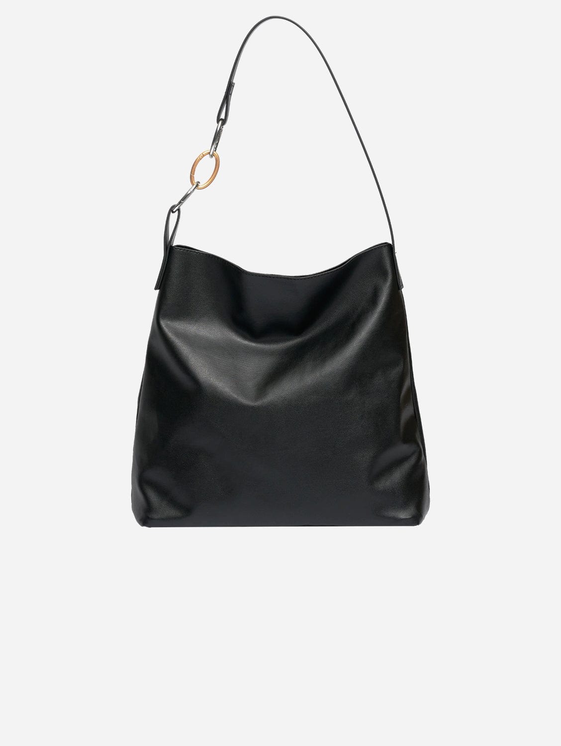 Oleatex Vegan Olive Leather Tote Bag - Night Black | Eco-Friendly & Stylish Handbag for Work, Travel & Everyday Use