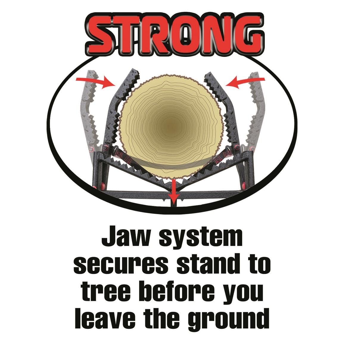 Primal Tree Stands Single Vantage Deluxe 17 Foot Ladder Tree Stand with Jaw & Truss Stabilizer System - Perfect for Hunting, Wildlife Observation, and Outdoor Adventures