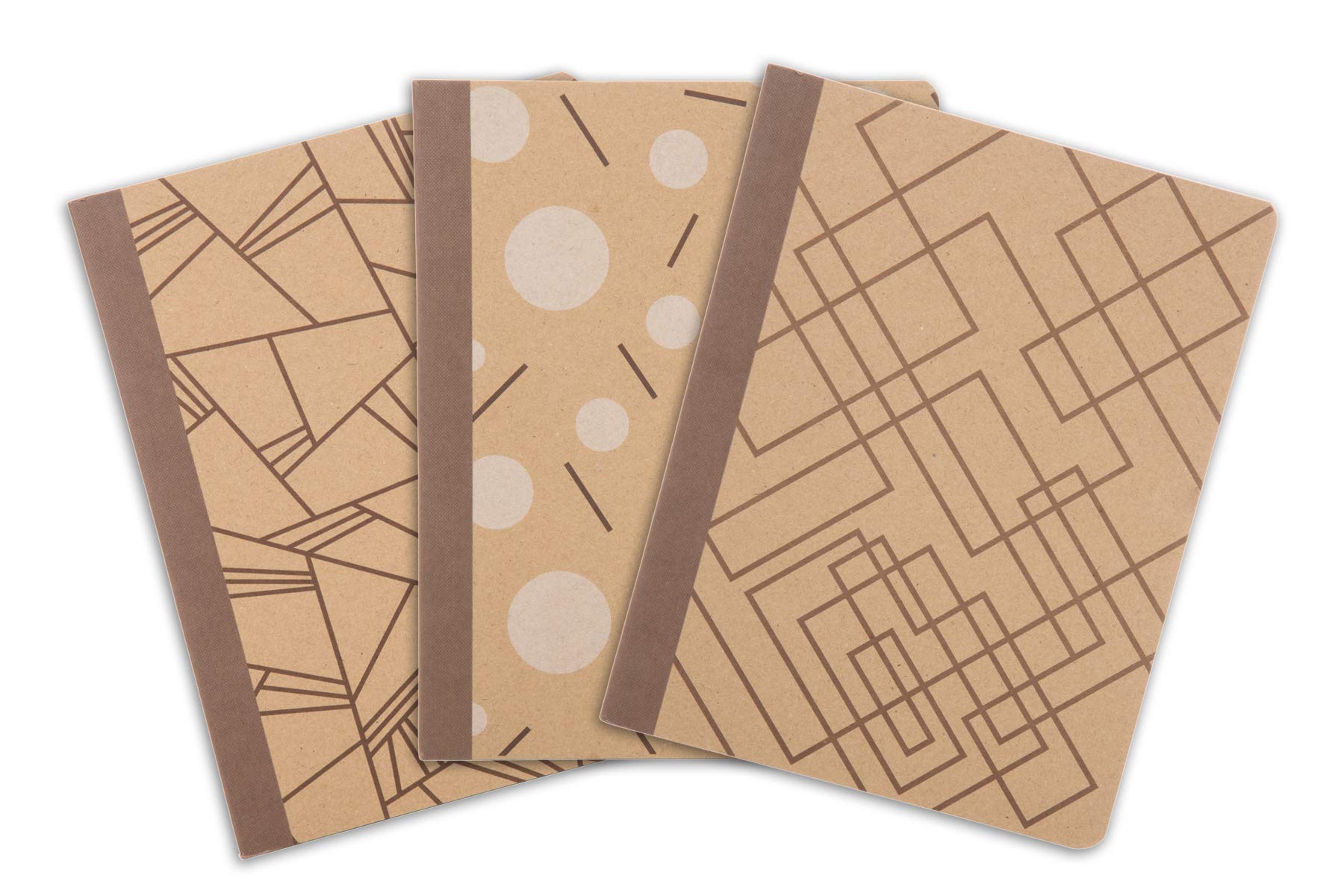 Eco-Friendly Mintra 100% Recycled Notebook Set - 3 Pack College Ruled Composition Books (7.5