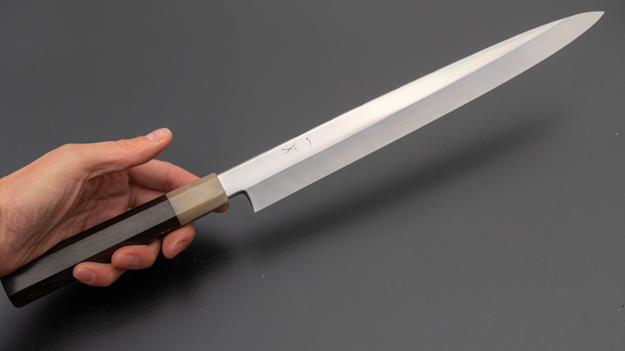 Premium Hitohira Yamatsuka Mosuke Ginsan Honyaki Yanagiba 300mm Sushi Knife - Ebony Wood Handle with Saya - Perfect for Sushi Chefs & Japanese Cuisine Preparation