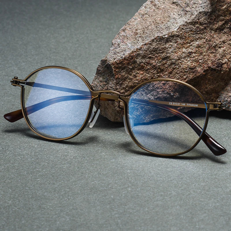 Stylish Unisex Black Titanium Eyeglasses - Oval Square Full Rim Frame 5897 | Perfect for Work, Reading & Fashion Accessories