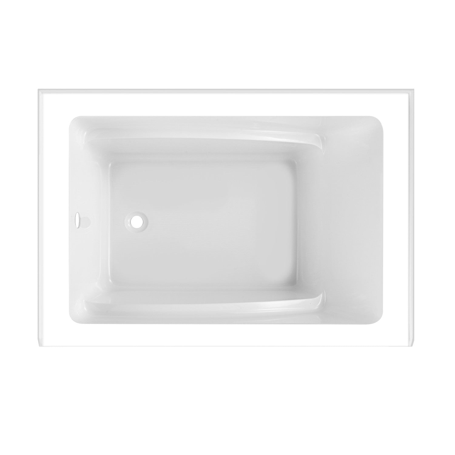 Aqua Eden 48 Inch Acrylic Rectangular 3 Wall Alcove Bathtub - Left Hand Drain, Glossy White - Perfect for Modern Bathroom Renovations & Spa-Like Retreats