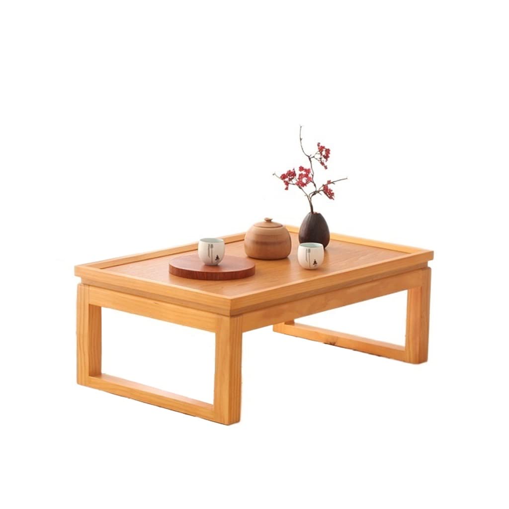 Small Wooden Coffee Table - 40x60cm Simple Low Tea Table for Living Room, Bedroom, Balcony | Compact & Stylish Home Decor | Perfect for Tea Time, Reading & Relaxation