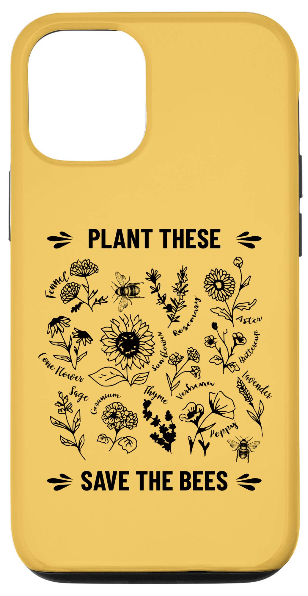 Eco-Friendly iPhone 12/12 Pro Case with Plantable Seed Paper - Support Bees & Combat Climate Change | Biodegradable Phone Cover for Nature Lovers & Environmental Activists