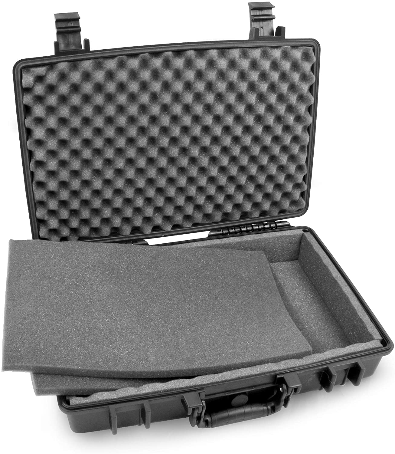 CASEMATIX Waterproof 15.6 Inch Laptop Hard Case - Crushproof Protective Sleeve for HP Pavilion 360, Envy x360, Stream 14, Chromebook 14 | Shockproof Travel Case for Business, School & Outdoor Use