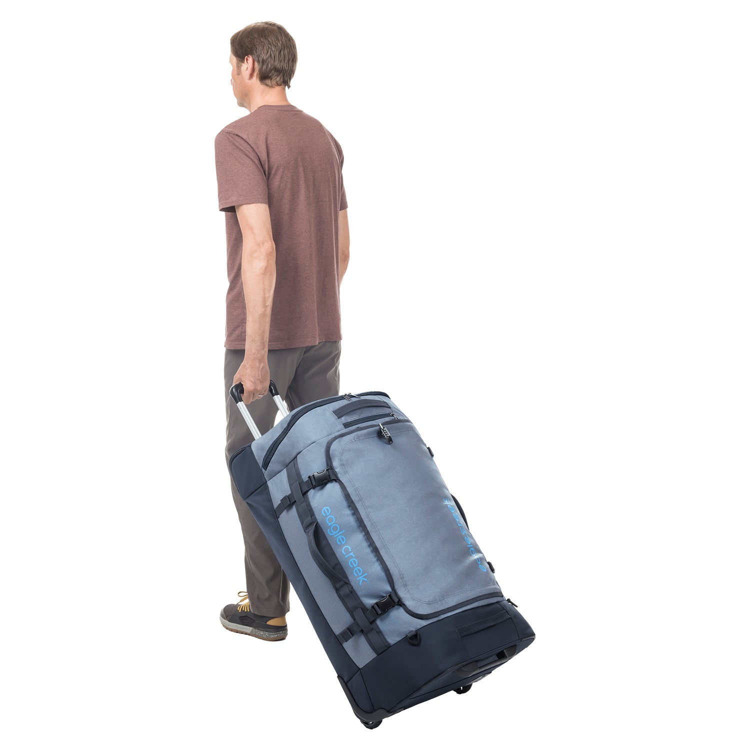 Eagle Creek Cargo Hauler XT Wheeled Duffel 32 Inch Durable Travel Bag - Glacier Blue for Adventure Travel & Outdoor Gear Storage