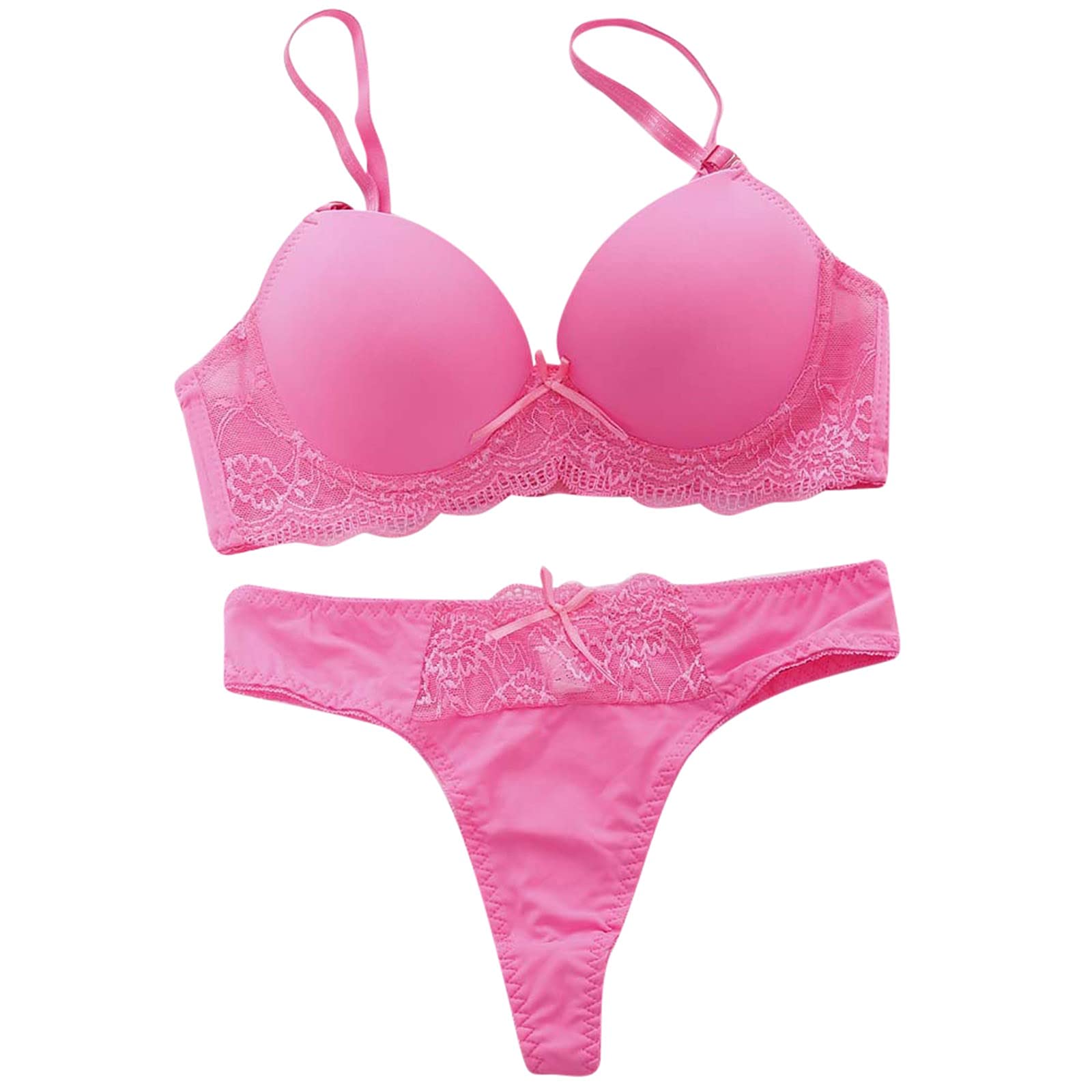 Sexy Lace Push Up Bra and Panty Set for Women - Plus Size Padded Underwear with Comfortable Support | Perfect for Date Night, Wedding Lingerie & Special Occasions