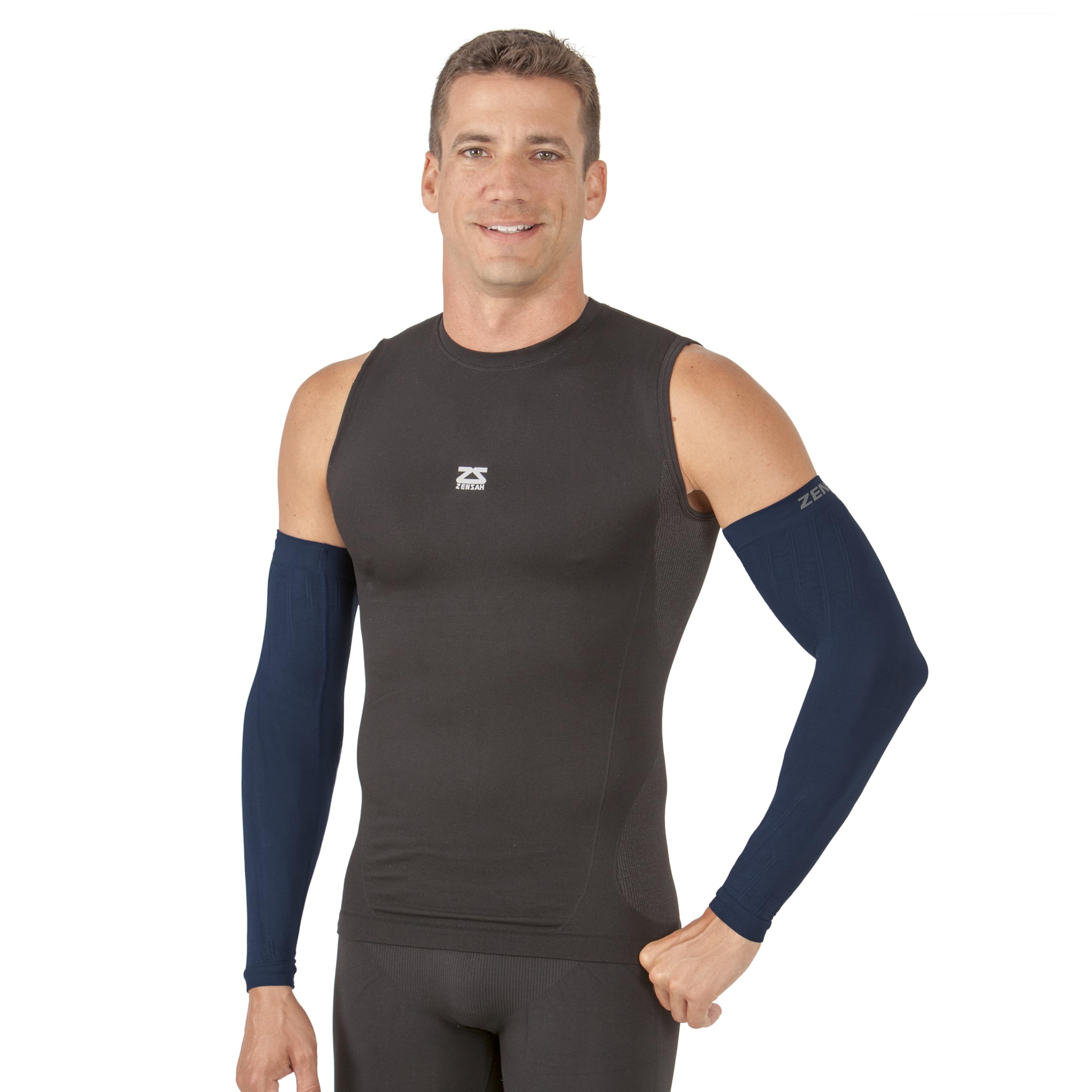 Zensah Compression Arm Sleeves for Men & Women - USA Made Thermal Arm Warmers with UV Protection for Cycling, Running, Hiking & Outdoor Sports - Stay Warm & Protected During Workouts