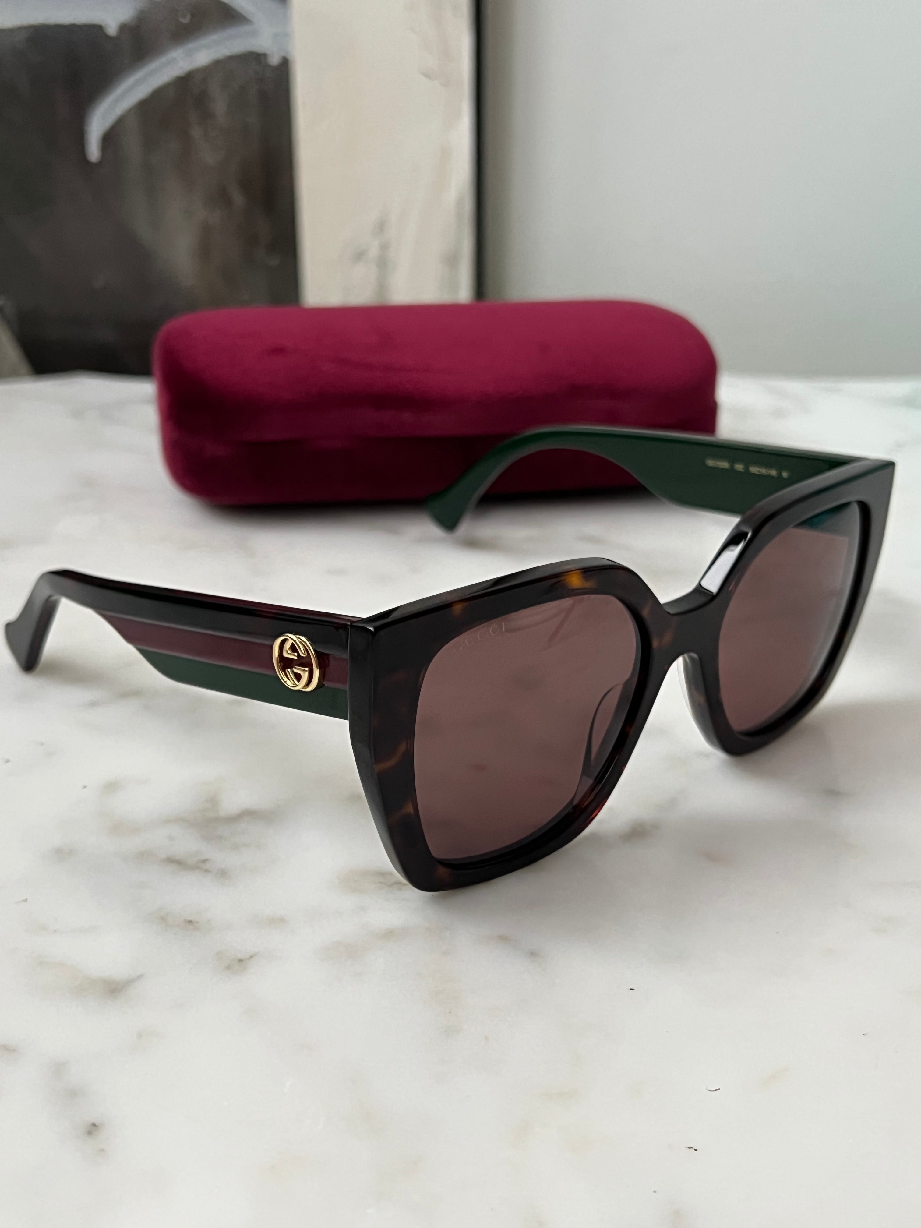 Gucci GG1300S Square Sunglasses for Women & Men - Classic Brown Tortoiseshell Frame with UV Protection - Perfect for Outdoor Activities, Beach, Driving & Fashion Accessories