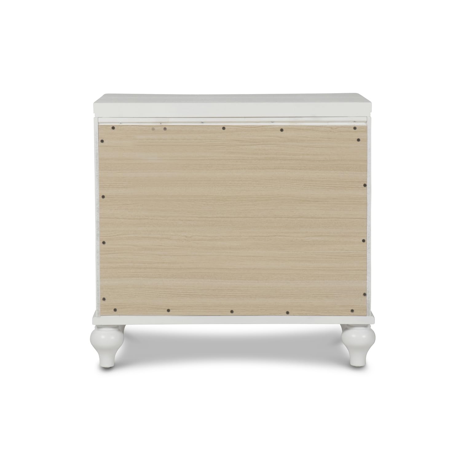 Valentino Solid Wood 3-Drawer Nightstand - Classic White Bedside Table for Bedroom, Living Room & Office Furniture