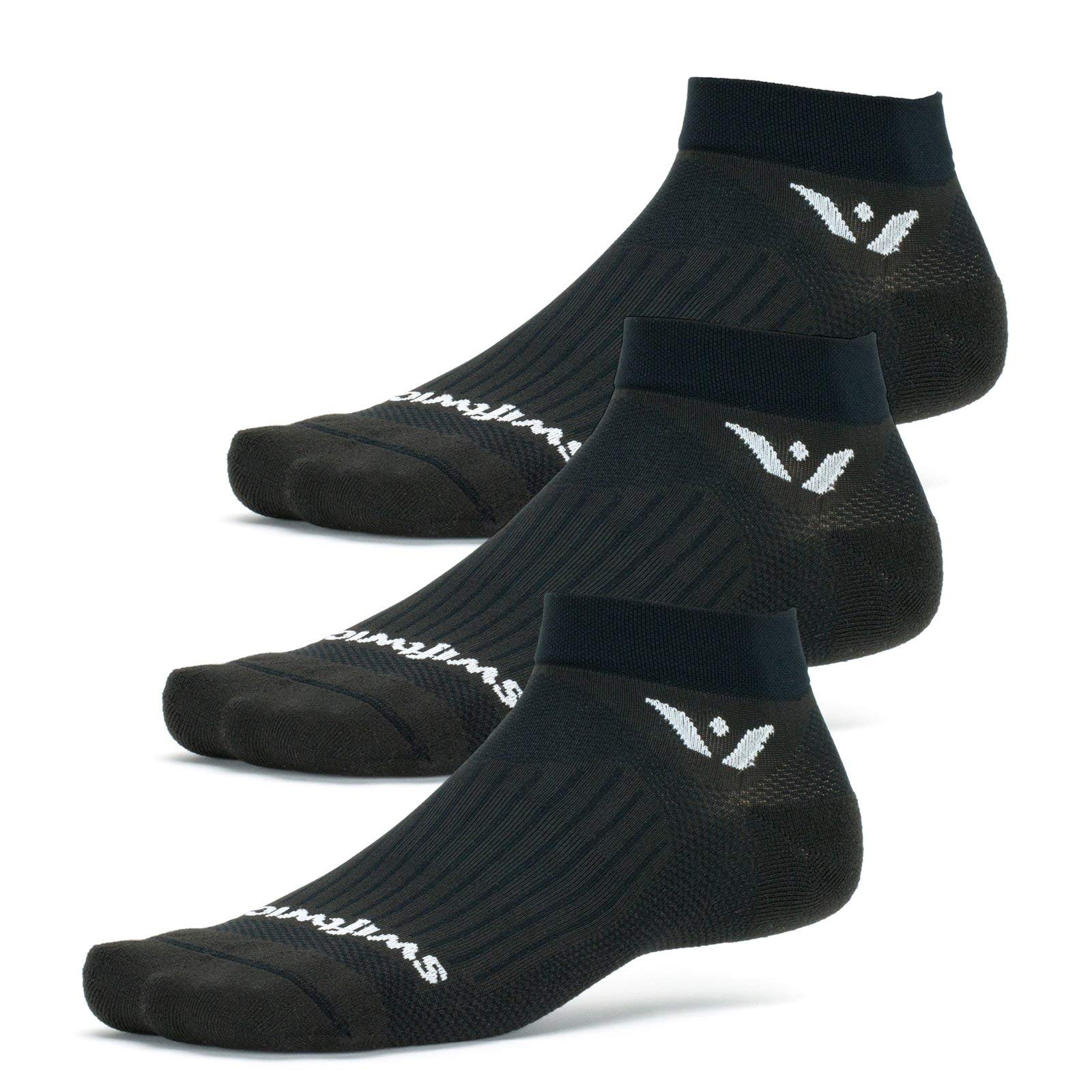 Swiftwick ASPIRE ONE (3 Pairs) - Performance Running & Cycling Socks for Men & Women - Breathable Moisture-Wicking Compression Socks for Athletic Training, Marathon & Biking - Ideal for Workouts & Outdoor Sports