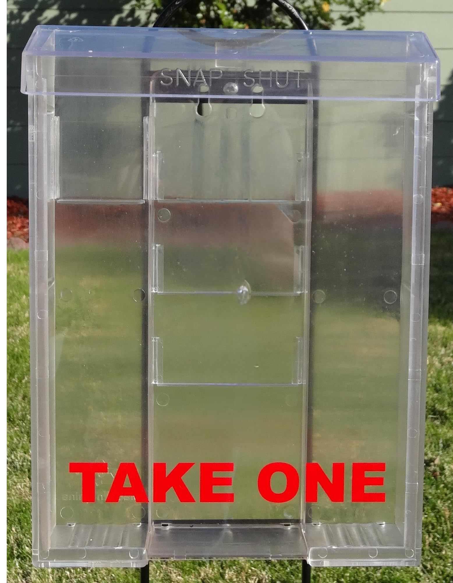 12 Pack Clear Snap Shut Brochure Holders - Durable Plastic Flyer Display Box for Retail Stores, Restaurants & Events (White, Outdoor Use) - Bulk Wholesale Savings for Business & Office Organization