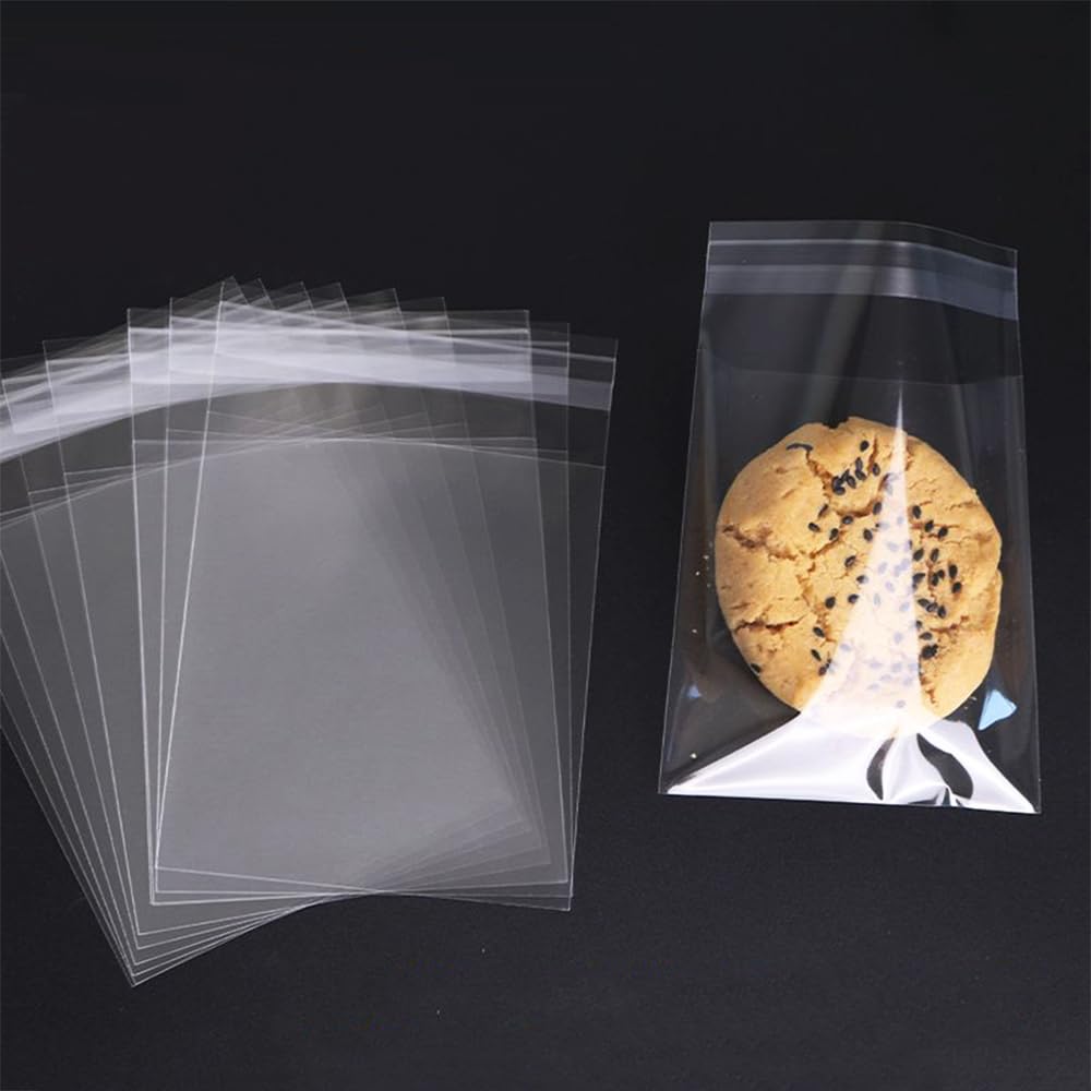 100 Pack 3x4 Inch Small Crystal Clear Resealable Cellophane Bags - Self Protective Cello Bags for Candy, Cookies, Cards | Perfect for Party Favors, Wedding Treats & Gift Packaging