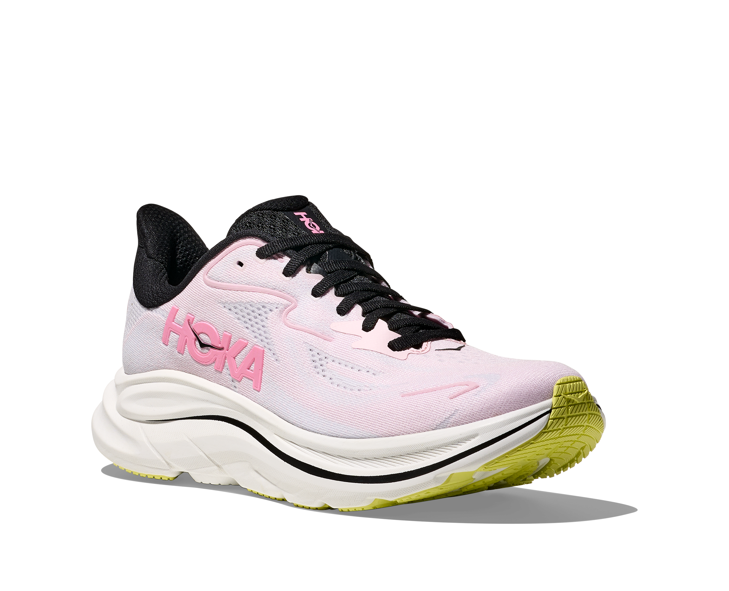 HOKA Women's Clifton 10 WIDE Running Shoes - Carnation/Starlight Glow Color - Lightweight Cushioned Sneakers for Walking, Jogging & Gym Workouts