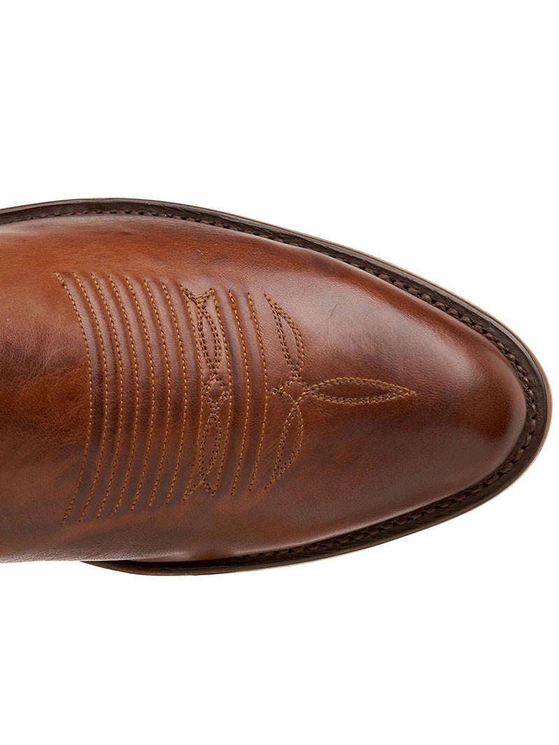 Lucchese N1596.R4 Men's Classic Ranch Hand Leather Boots - Tan Burnished Cowboy Boots for Western Riding & Outdoor Work