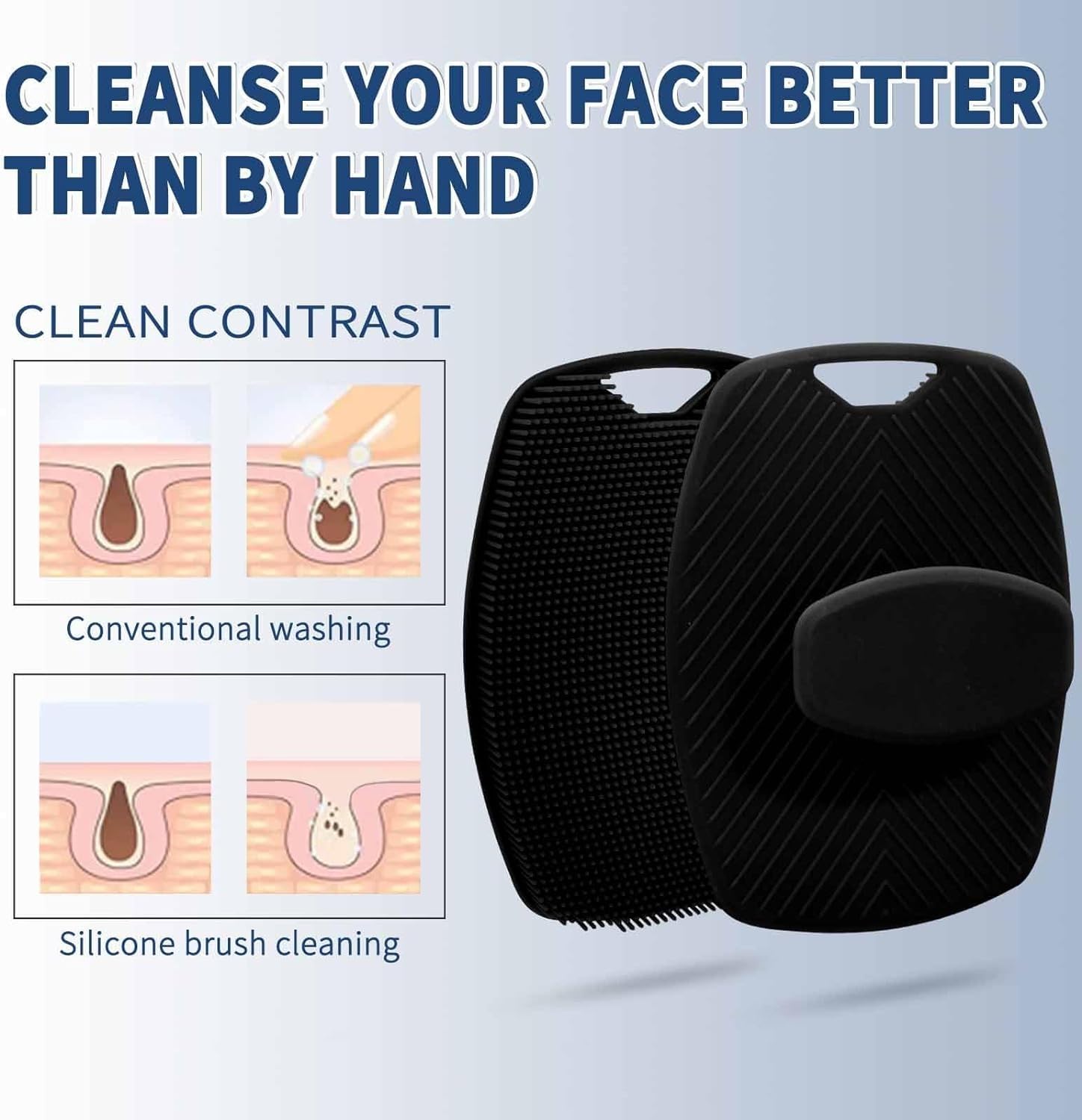 Episkey Silicone Body Scrubber - Exfoliating Shower Brush for Men & Women with No-Slip Handle - Perfect for Spa & Home Bath