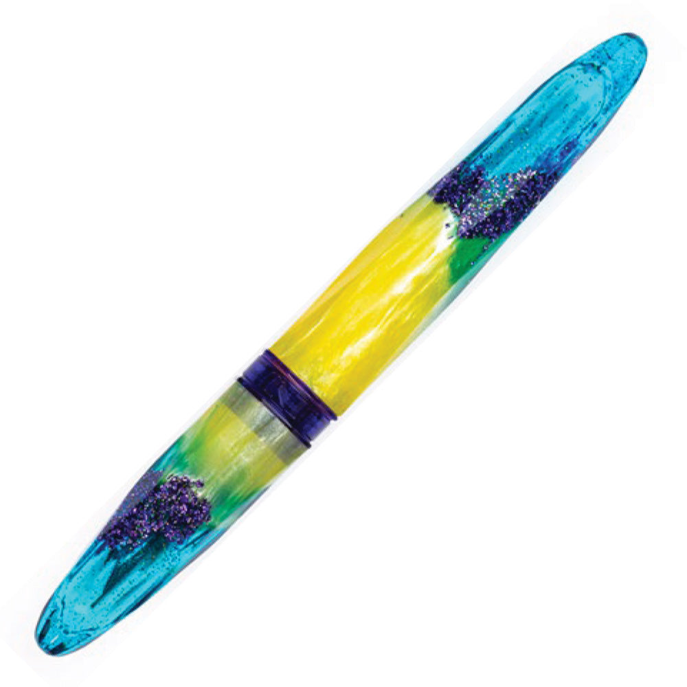 Benu Briolette Fountain Pen - Elegant Tropicana Design, Smooth Writing, Luxury Gift for Writers & Collectors - Perfect for Journaling, Calligraphy & Special Occasions