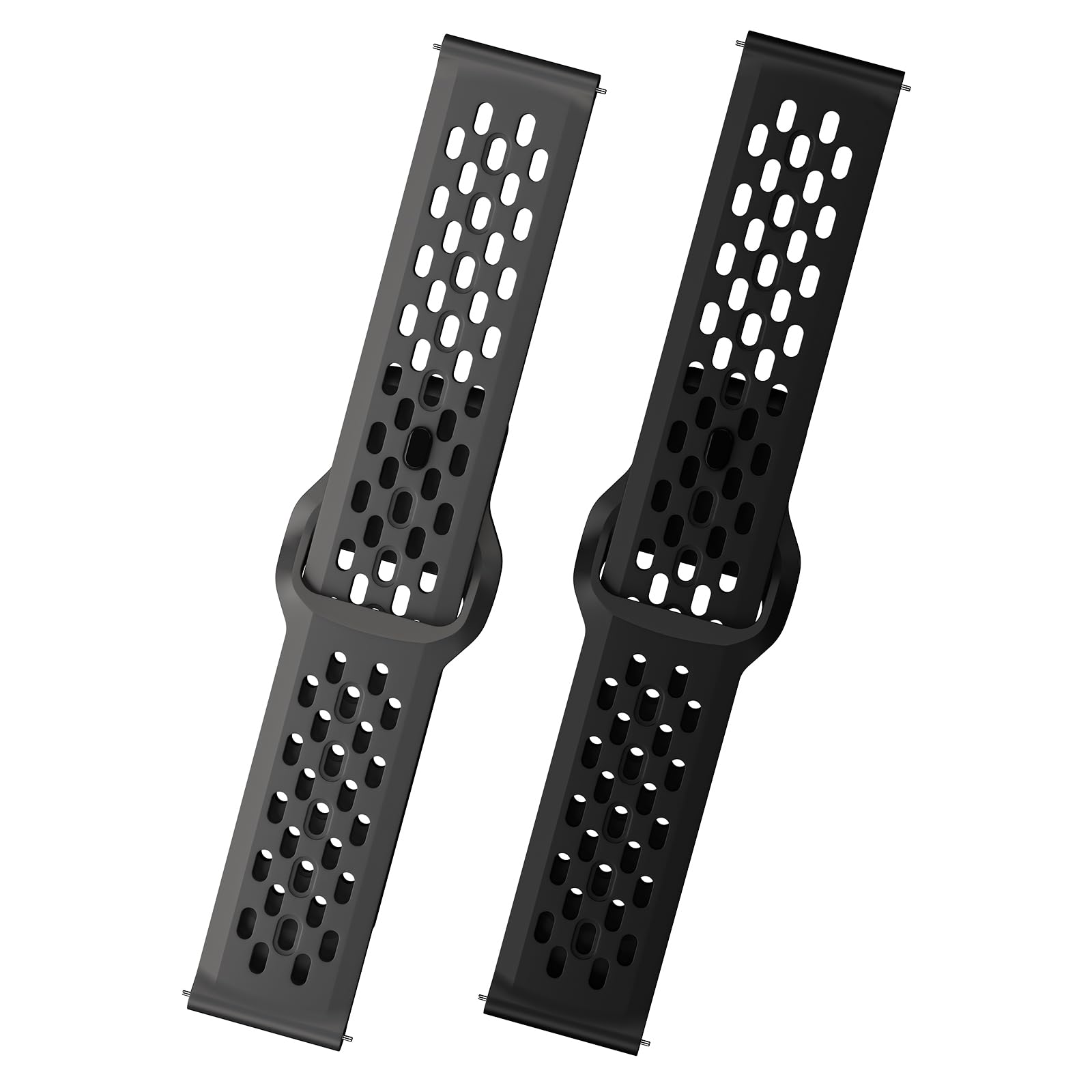 Soft Silicone Watch Bands 22mm 20mm 19mm 18mm - Breathable Sweatproof Sport Watch Straps with Quick Release for Women & Men - Perfect for Running, Gym, Swimming & Outdoor Activities