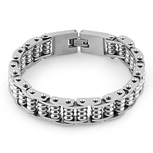 Stainless Steel Groove Cylinder Bracelet for Men & Women - Trendy Unisex Cuff Bangle for Casual Wear, Gifts & Everyday Fashion Accessories