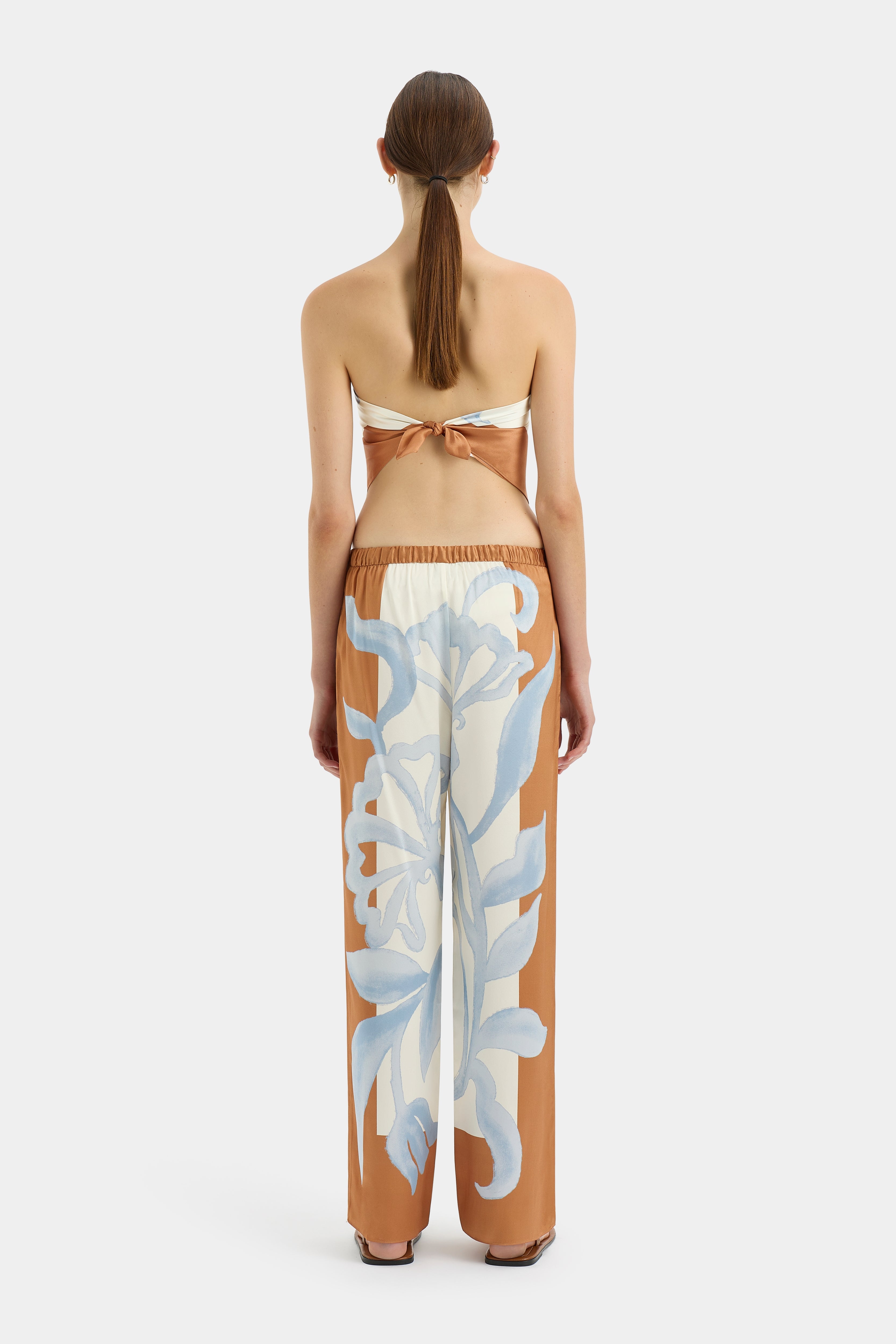 Sorrento Pants with Scarf Print - Stylish Women's Palazzo Pants for Casual Wear, Travel & Boho Outfits