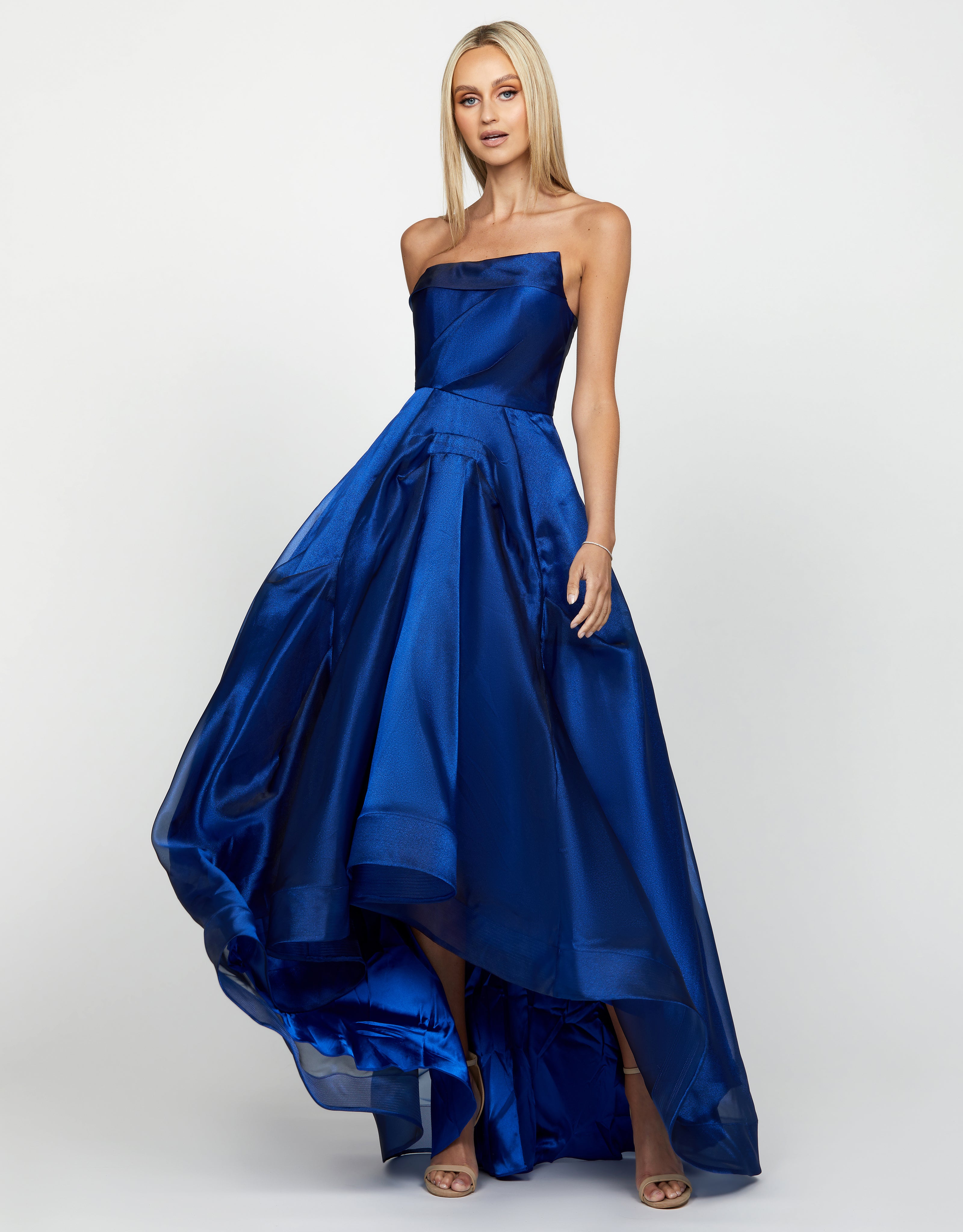 Elegant Indi High Low Ballgown Dress for Prom, Wedding & Evening Events | Flowy A-Line Skirt & Stunning Back Detail | Perfect for Formal Occasions, Parties & Special Celebrations