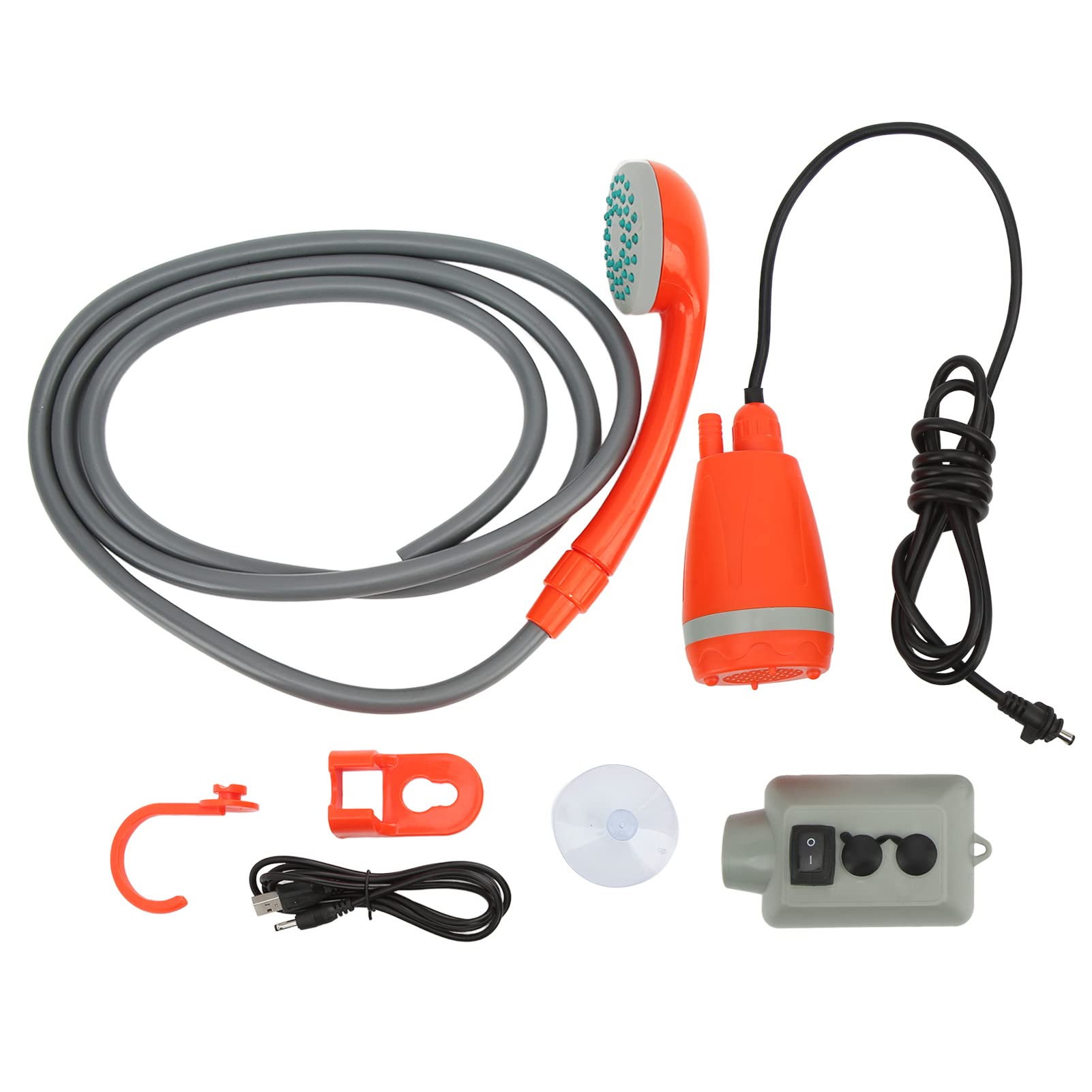 Portable USB Rechargeable Camping Shower - Compact Outdoor Shower for RV, Yacht, Hiking & Travel | Perfect for Beach, Camping & Emergency Use