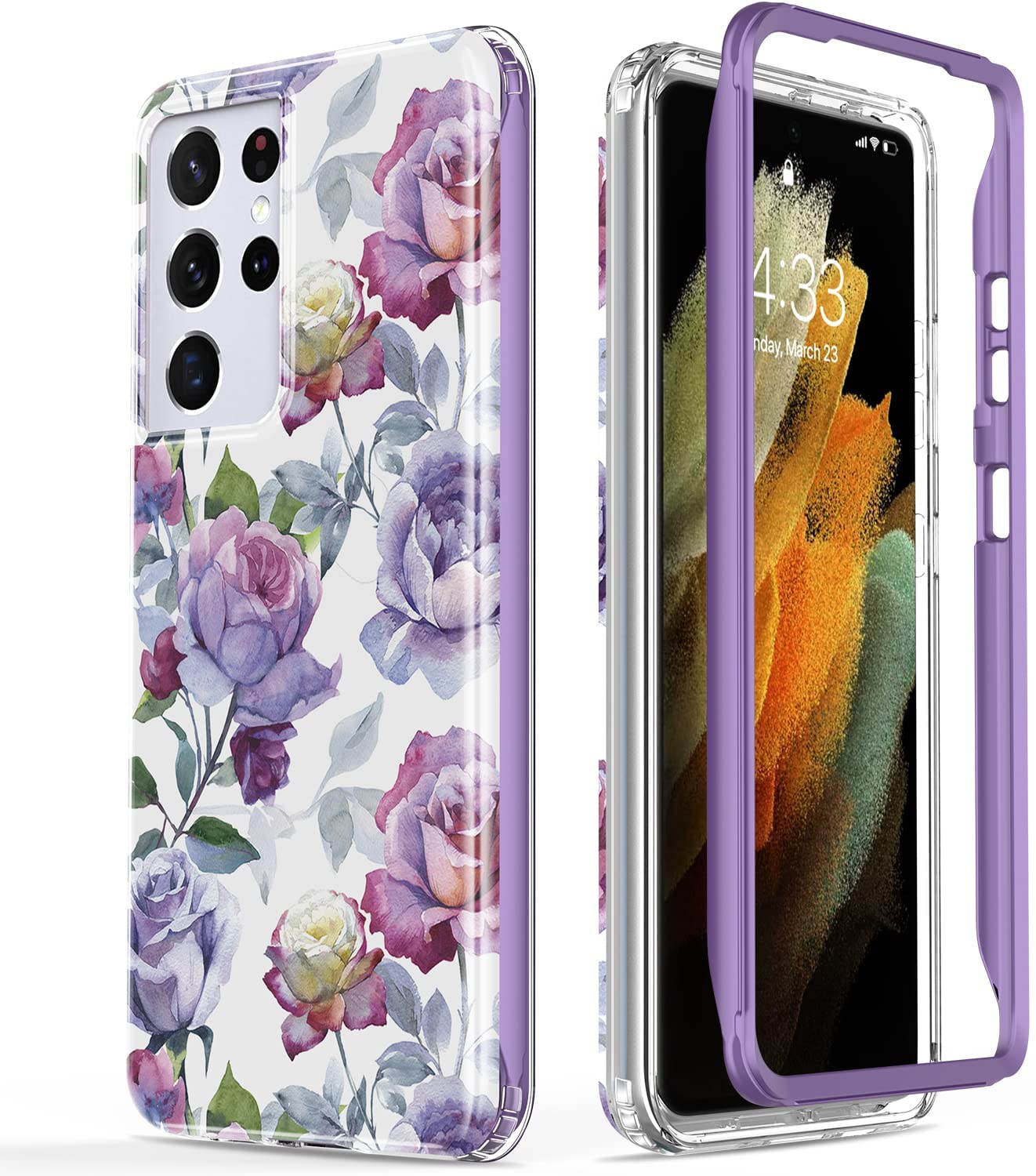 Premium Shockproof Galaxy S21 Ultra Case with Marble Design - Heavy Duty Protection for Samsung S21 Ultra - Perfect for Outdoor, Travel & Daily Use