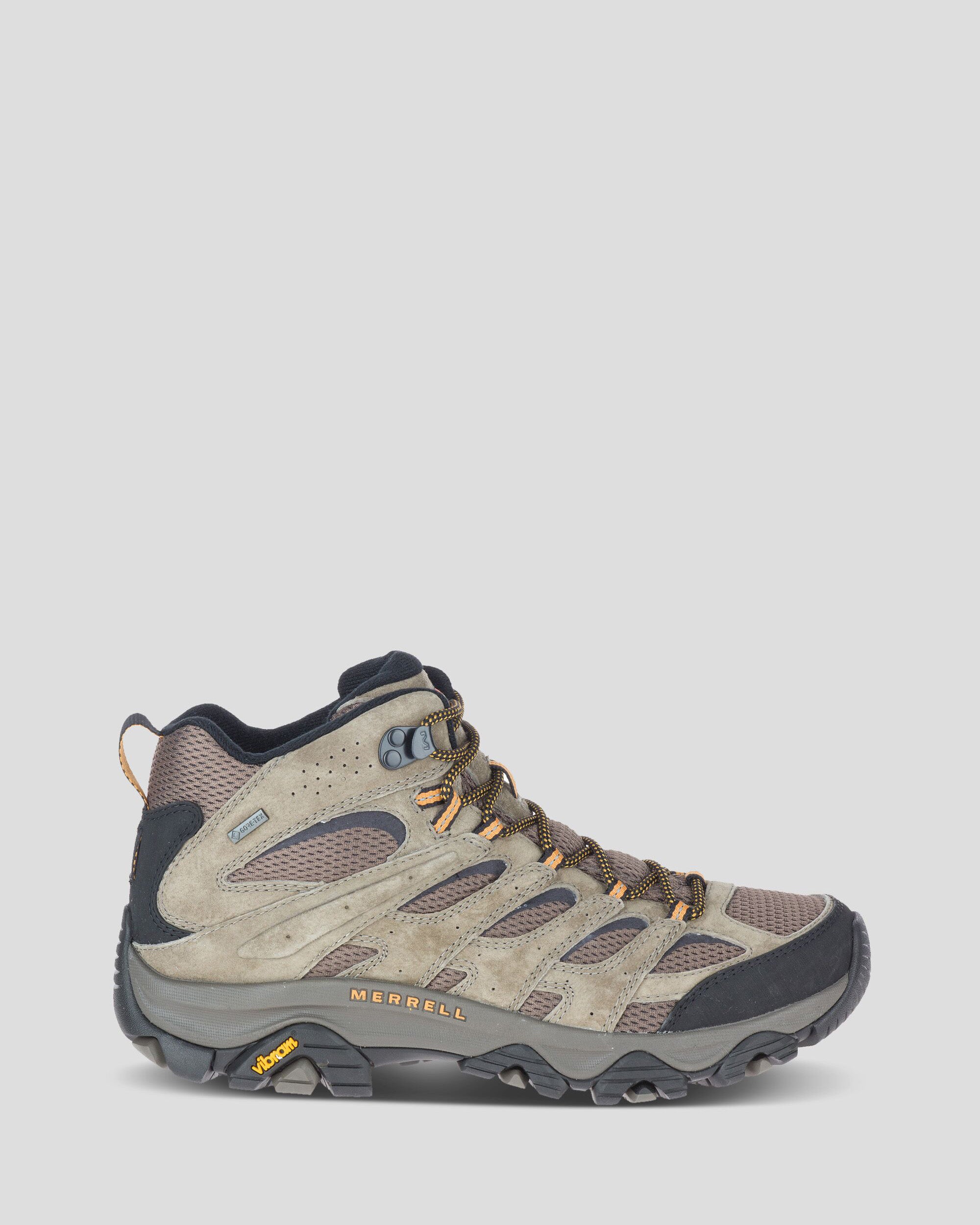 Men's Merrell Moab 3 Mid Waterproof Hiking Boots - Lightweight & Durable Outdoor Shoes for Hiking, Trekking & Camping (Walnut)