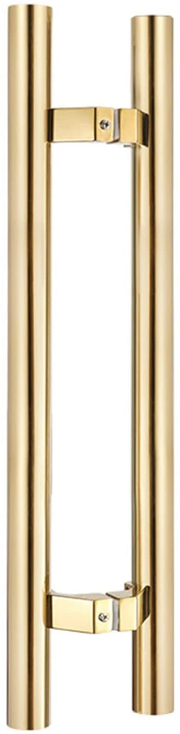 DIEFMJ Sliding Barn Door Handle - 24/31/39/47/59 Inch H-Shaped Round Bar Double-Sided Pull Handle for Glass Shower Doors & Entryways (Gold, 150cm/59inch) - Perfect for Modern Farmhouse, Bathroom & Closet Doors