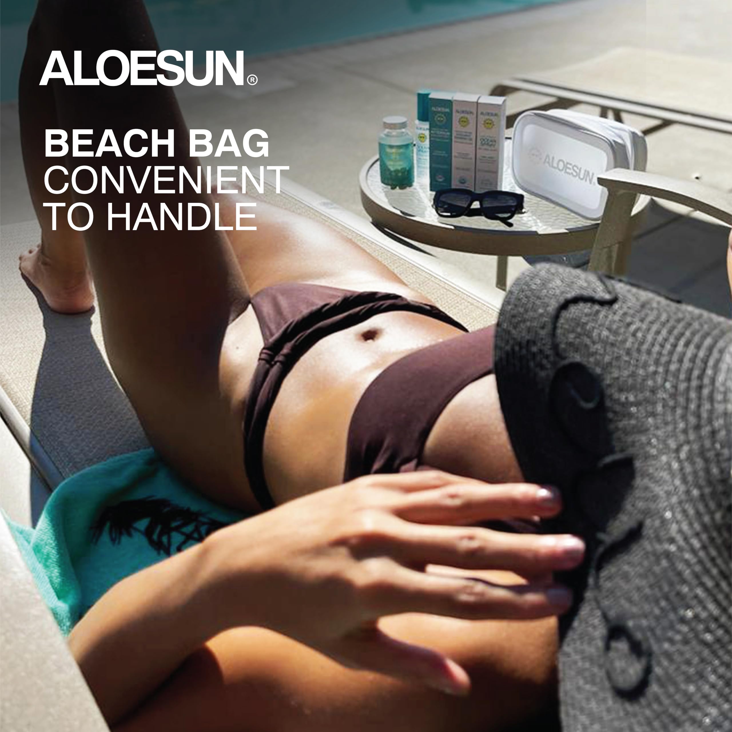 Waterproof Clear Beach Bag with Zipper - Transparent Travel Organizer Pouch for Cosmetics, Toiletries & Hair Products | Perfect for Vacation, Swimming Pool & Gym Essentials | Unisex Travel Purse (White)
